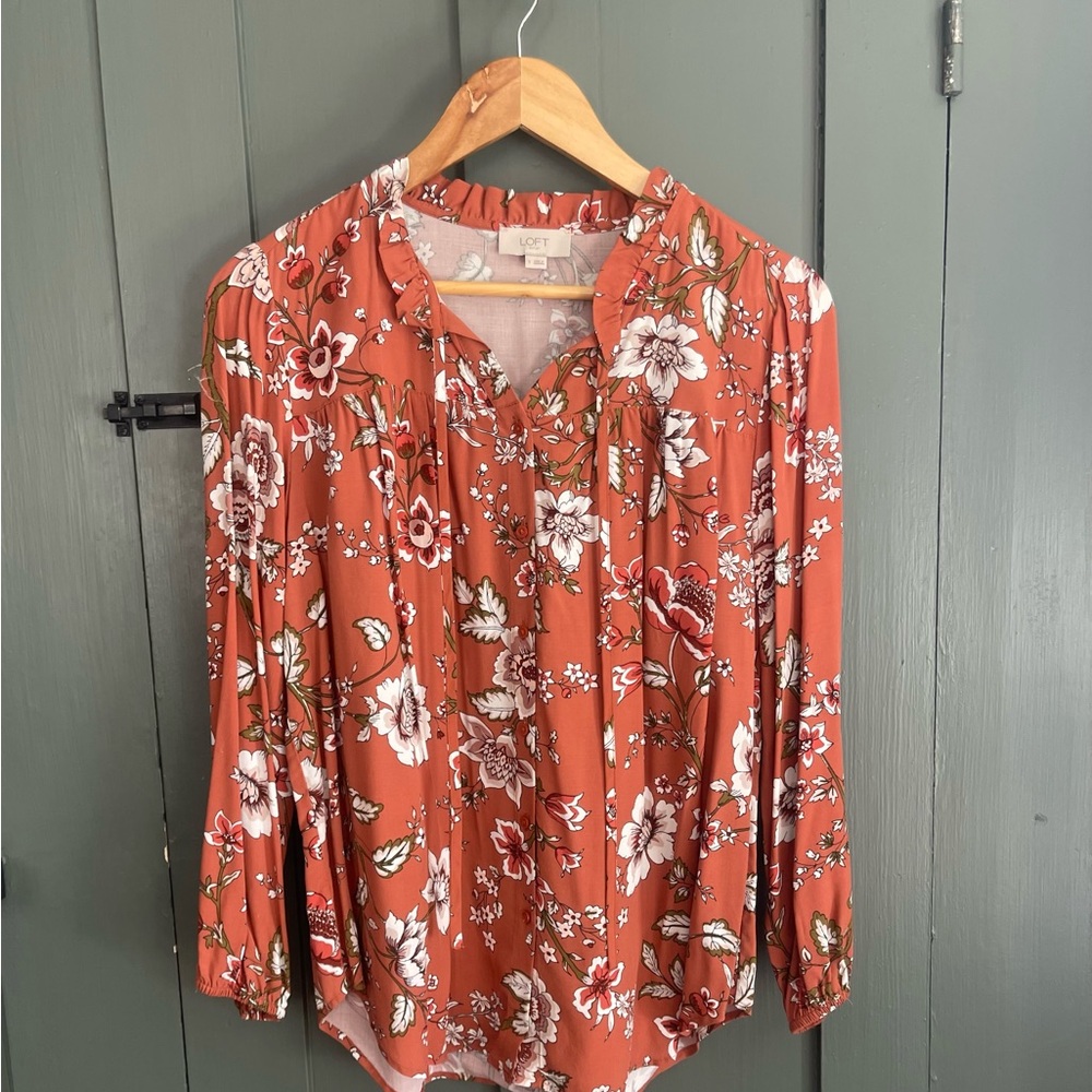 LOFT Floral Blouse